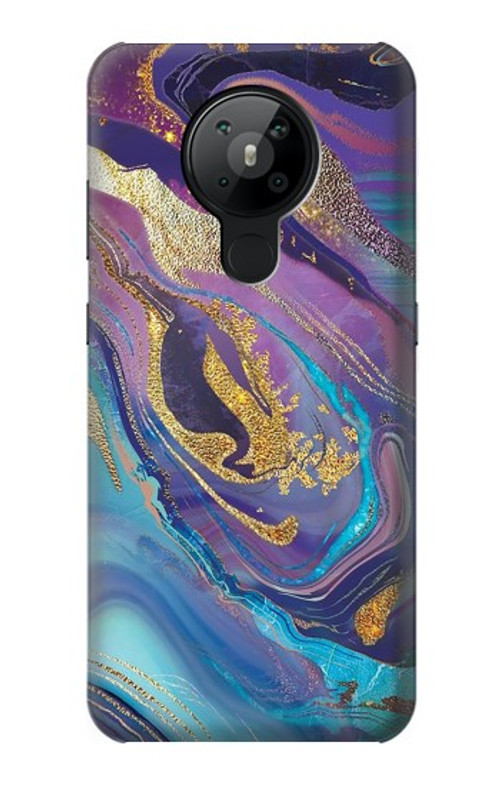 S3676 Colorful Abstract Marble Stone Case Cover Custodia per Nokia 5.3