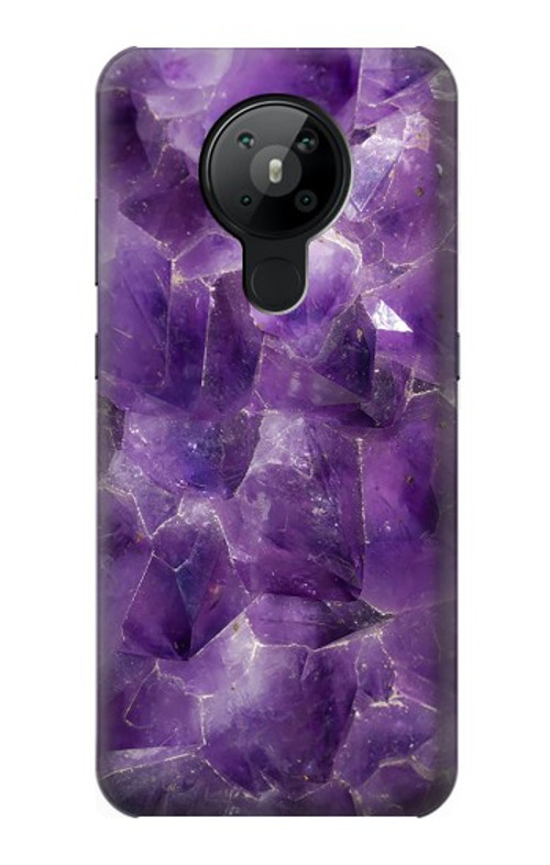 S3713 Purple Quartz Amethyst Graphic Printed Case Cover Custodia per Nokia 5.3