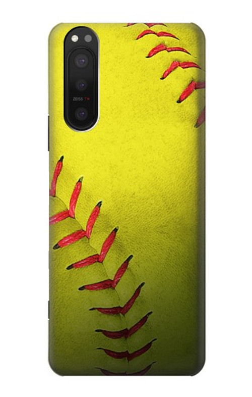 S3031 Yellow Softball Ball Case Cover Custodia per Sony Xperia 5 II