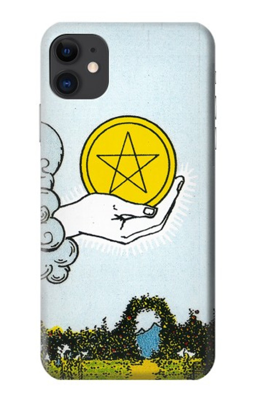 S3722 Tarot Card Ace of Pentacles Coins Case Cover Custodia per iPhone 11