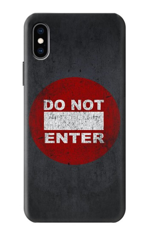 S3683 Do Not Enter Case Cover Custodia per iPhone X, iPhone XS