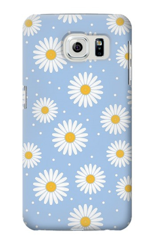 S3681 Daisy Flowers Pattern Case Cover Custodia per Samsung Galaxy S6