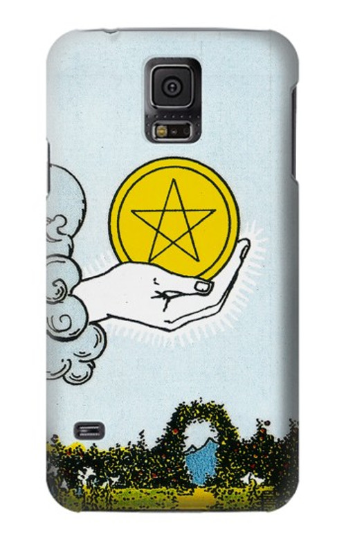 S3722 Tarot Card Ace of Pentacles Coins Case Cover Custodia per Samsung Galaxy S5