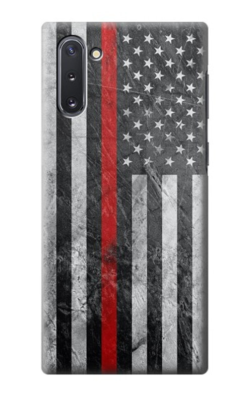 S3687 Firefighter Thin Red Line American Flag Case Cover Custodia per Samsung Galaxy Note 10