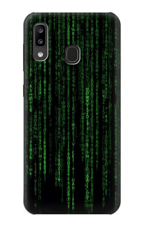 S3668 Binary Code Case Cover Custodia per Samsung Galaxy A20, Galaxy A30