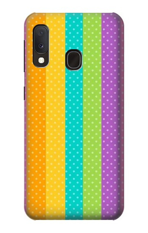 S3678 Colorful Rainbow Vertical Case Cover Custodia per Samsung Galaxy A20e