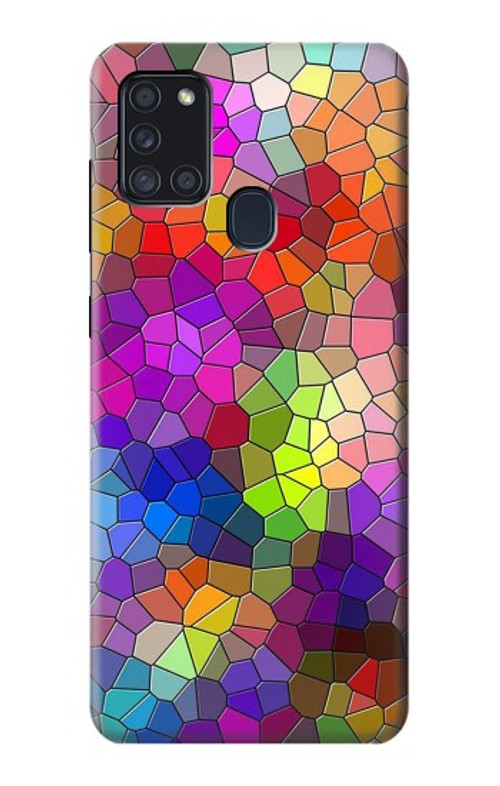 S3677 Colorful Brick Mosaics Case Cover Custodia per Samsung Galaxy A21s