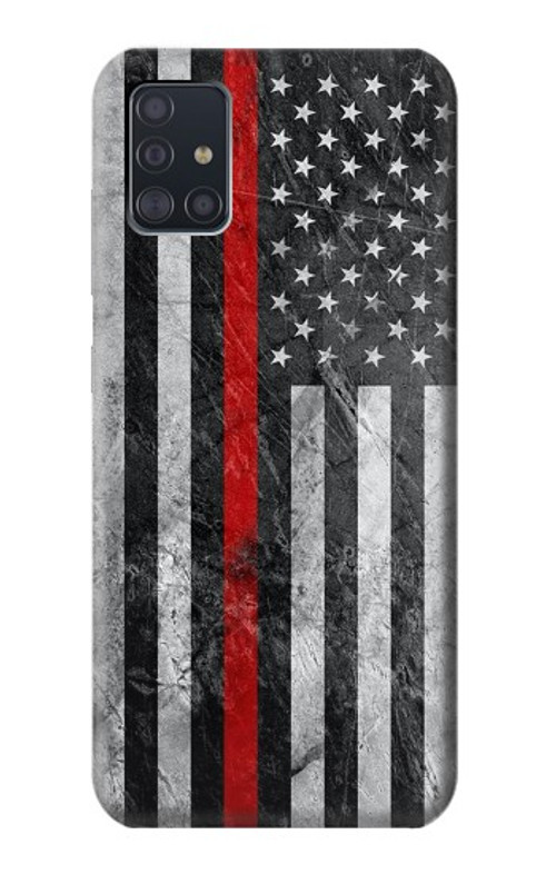 S3687 Firefighter Thin Red Line American Flag Case Cover Custodia per Samsung Galaxy A51