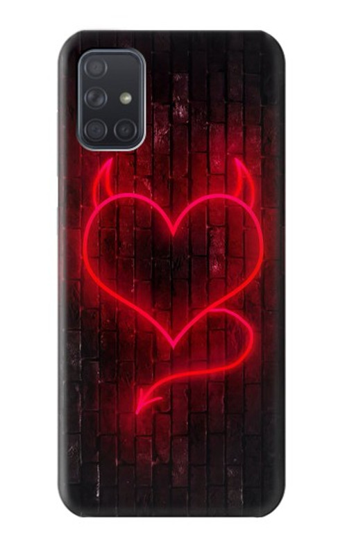 S3682 Devil Heart Case Cover Custodia per Samsung Galaxy A71