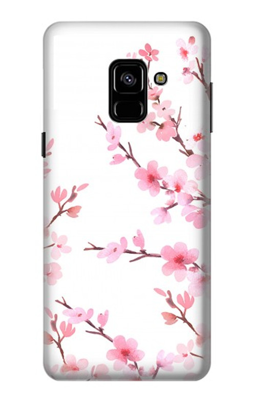 S3707 Pink Cherry Blossom Spring Flower Case Cover Custodia per Samsung Galaxy A8 (2018)