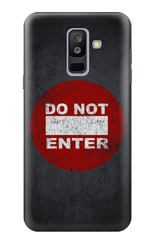 S3683 Do Not Enter Case Cover Custodia per Samsung Galaxy A6+ (2018), J8 Plus 2018, A6 Plus 2018