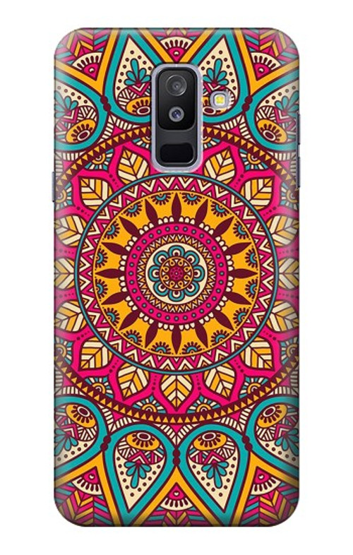 S3694 Hippie Art Pattern Case Cover Custodia per Samsung Galaxy A6+ (2018), J8 Plus 2018, A6 Plus 2018