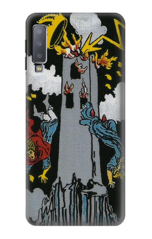 S3745 Tarot Card The Tower Case Cover Custodia per Samsung Galaxy A7 (2018)