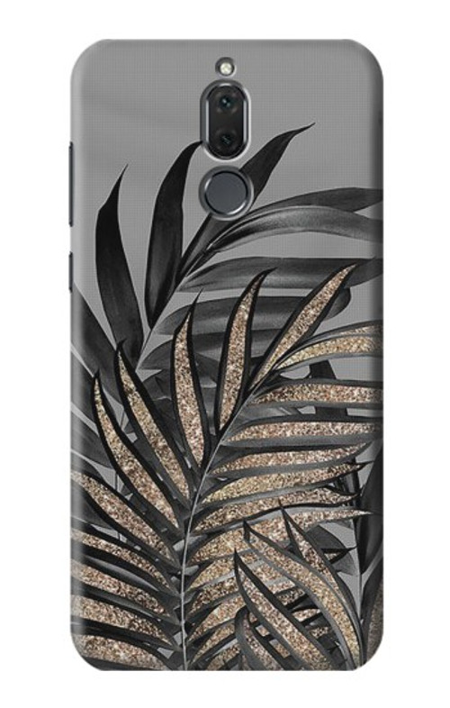 S3692 Gray Black Palm Leaves Case Cover Custodia per Huawei Mate 10 Lite