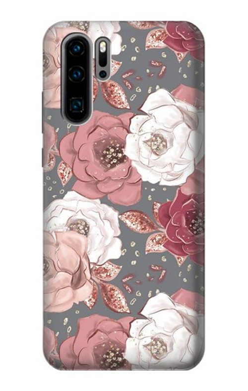 S3716 Rose Floral Pattern Case Cover Custodia per Huawei P30 Pro