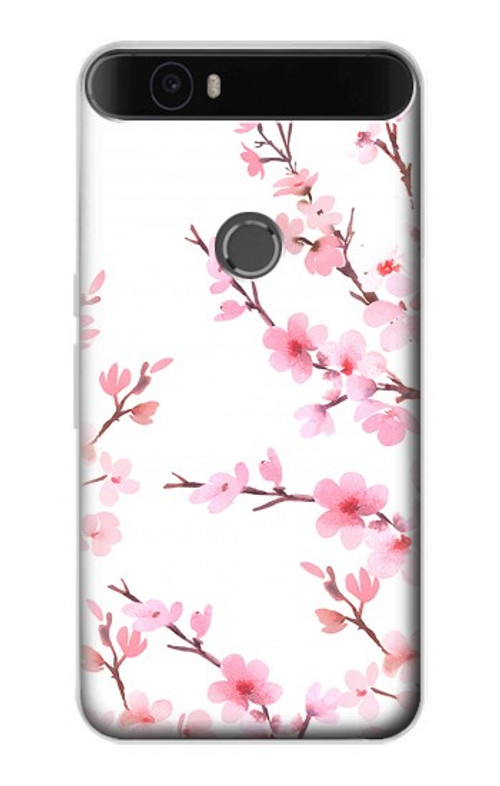 S3707 Pink Cherry Blossom Spring Flower Case Cover Custodia per Huawei Nexus 6P