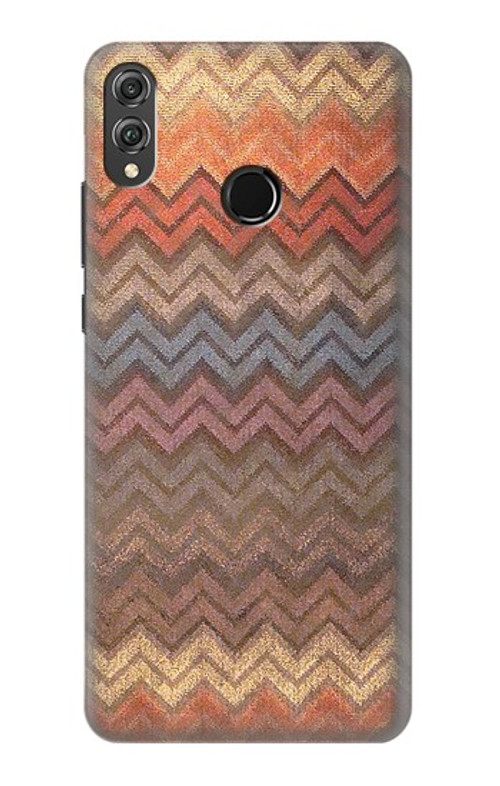 S3752 Zigzag Fabric Pattern Graphic Printed Case Cover Custodia per Huawei Honor 8X
