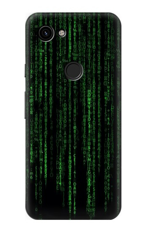 S3668 Binary Code Case Cover Custodia per Google Pixel 3a