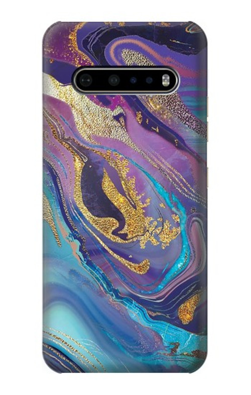 S3676 Colorful Abstract Marble Stone Case Cover Custodia per LG V60 ThinQ 5G