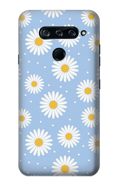 S3681 Daisy Flowers Pattern Case Cover Custodia per LG V40, LG V40 ThinQ