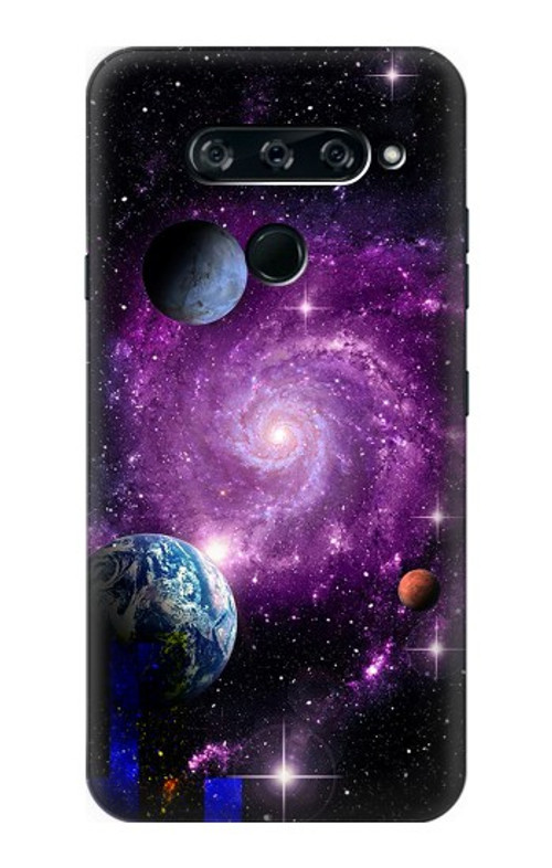 S3689 Galaxy Outer Space Planet Case Cover Custodia per LG V40, LG V40 ThinQ