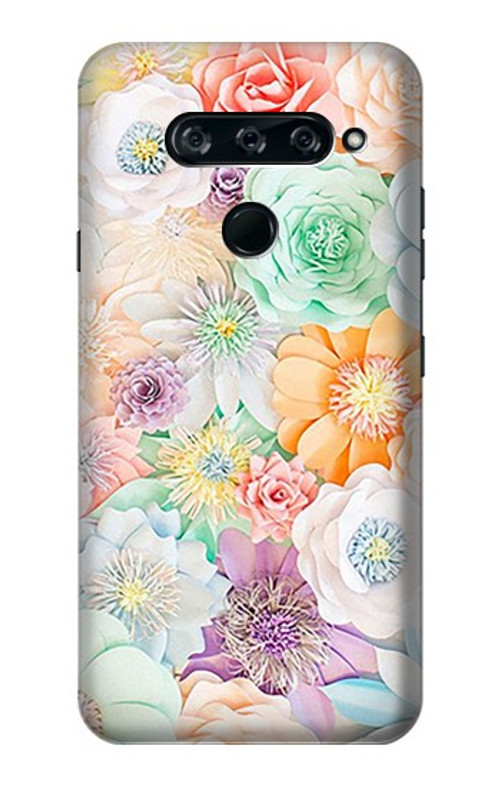 S3705 Pastel Floral Flower Case Cover Custodia per LG V40, LG V40 ThinQ