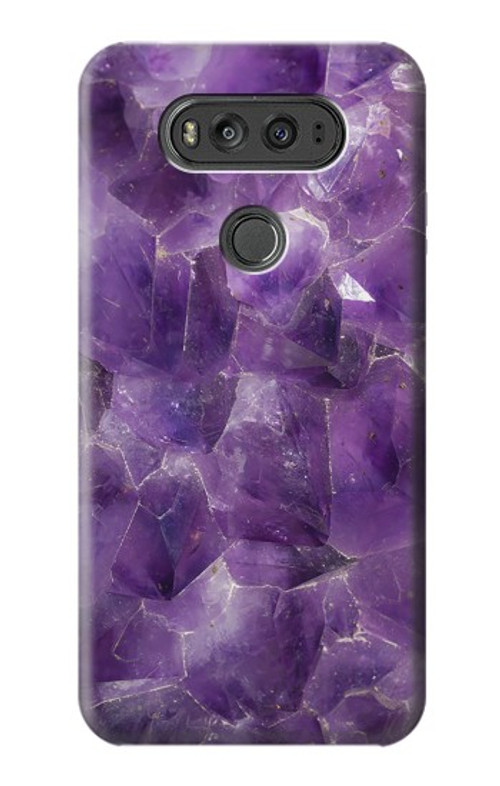 S3713 Purple Quartz Amethyst Graphic Printed Case Cover Custodia per LG V20