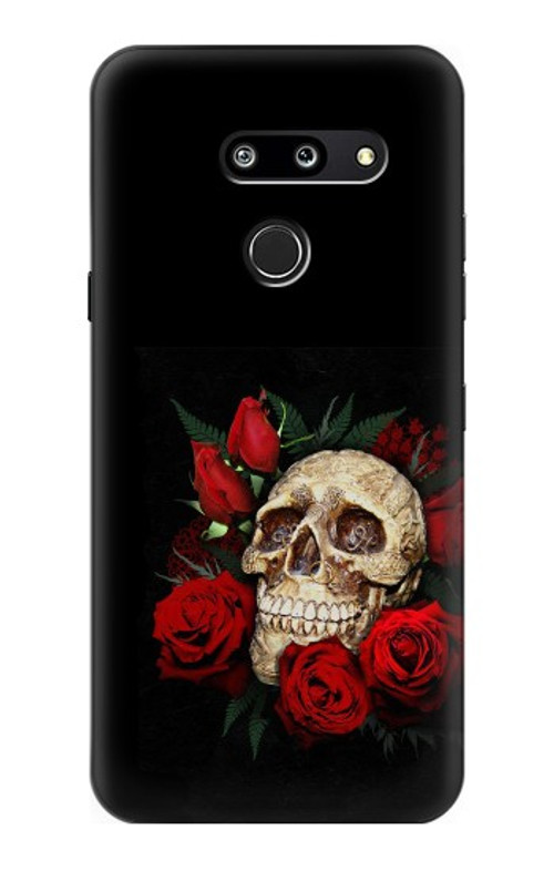 S3753 Dark Gothic Goth Skull Roses Case Cover Custodia per LG G8 ThinQ