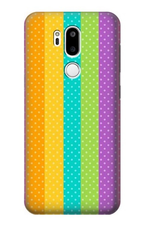 S3678 Colorful Rainbow Vertical Case Cover Custodia per LG G7 ThinQ