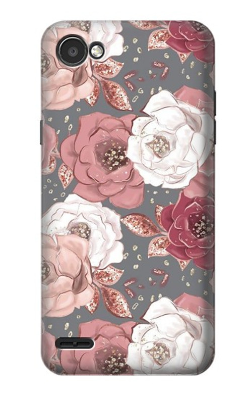 S3716 Rose Floral Pattern Case Cover Custodia per LG Q6