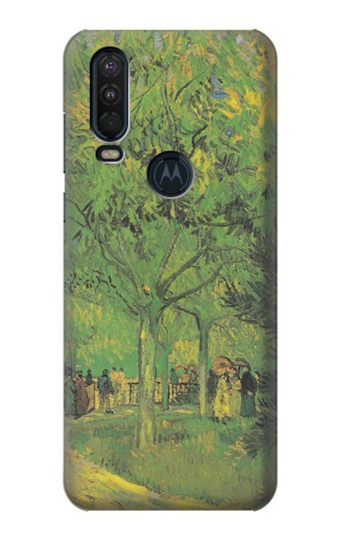 S3748 Van Gogh A Lane in a Public Garden Case Cover Custodia per Motorola One Action (Moto P40 Power)