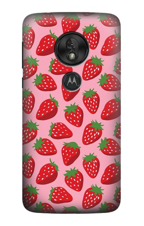 S3719 Strawberry Pattern Case Cover Custodia per Motorola Moto G7 Play