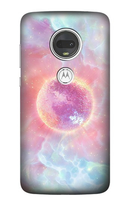 S3709 Pink Galaxy Case Cover Custodia per Motorola Moto G7, Moto G7 Plus