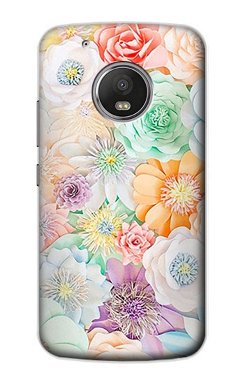 S3705 Pastel Floral Flower Case Cover Custodia per Motorola Moto G5 Plus