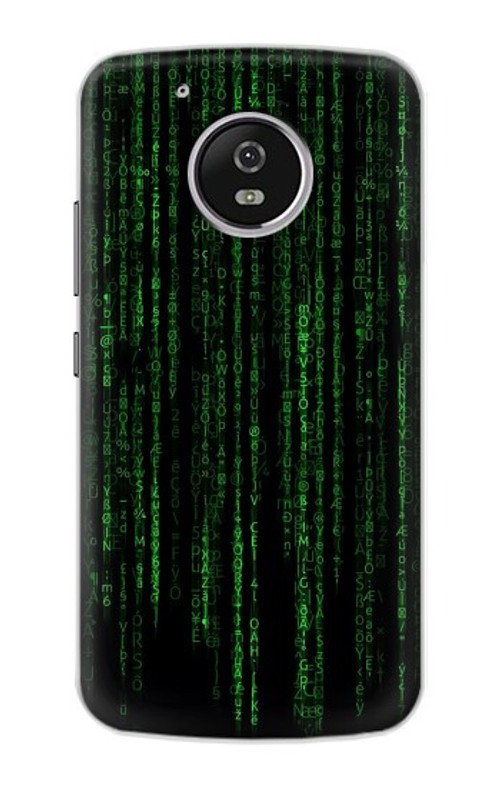 S3668 Binary Code Case Cover Custodia per Motorola Moto G5