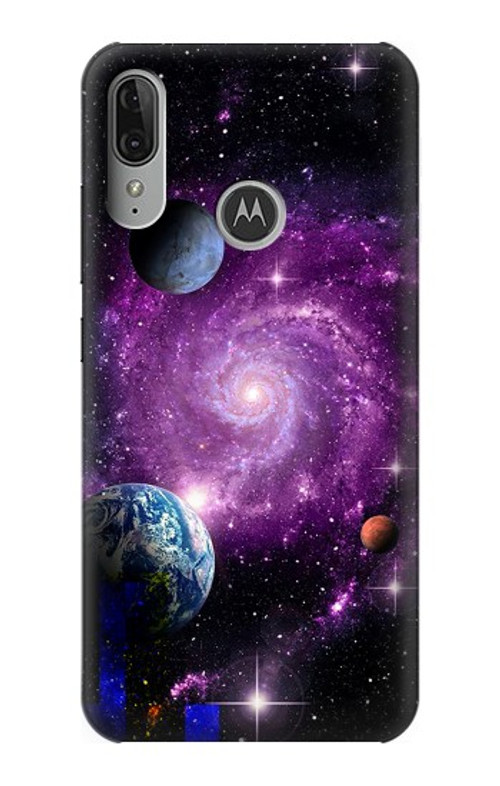 S3689 Galaxy Outer Space Planet Case Cover Custodia per Motorola Moto E6 Plus, Moto E6s