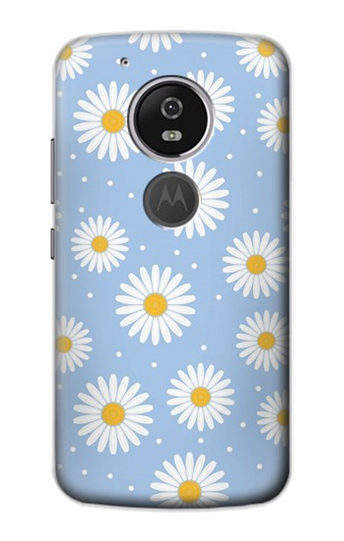 S3681 Daisy Flowers Pattern Case Cover Custodia per Motorola Moto G6 Play, Moto G6 Forge, Moto E5