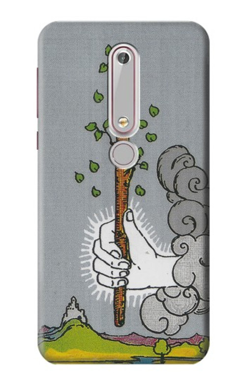 S3723 Tarot Card Age of Wands Case Cover Custodia per Nokia 6.1, Nokia 6 2018