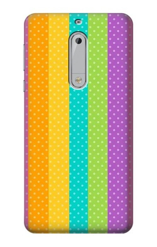 S3678 Colorful Rainbow Vertical Case Cover Custodia per Nokia 5