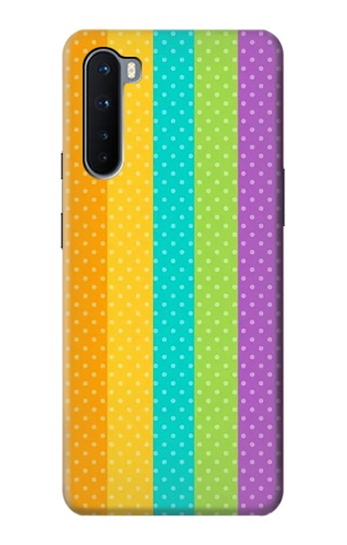 S3678 Colorful Rainbow Vertical Case Cover Custodia per OnePlus Nord