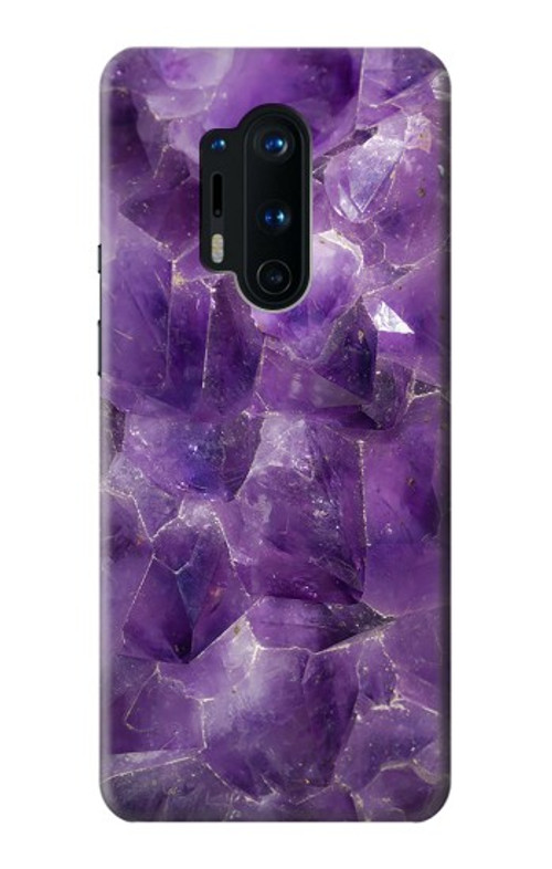 S3713 Purple Quartz Amethyst Graphic Printed Case Cover Custodia per OnePlus 8 Pro