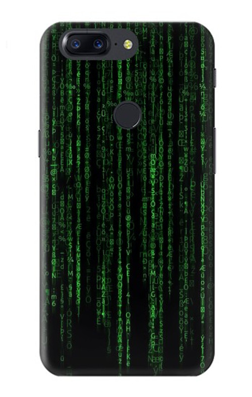S3668 Binary Code Case Cover Custodia per OnePlus 5T