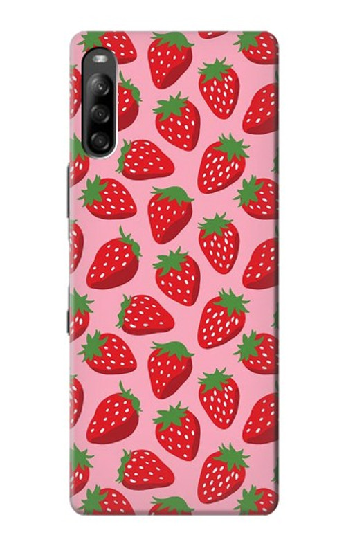 S3719 Strawberry Pattern Case Cover Custodia per Sony Xperia L4