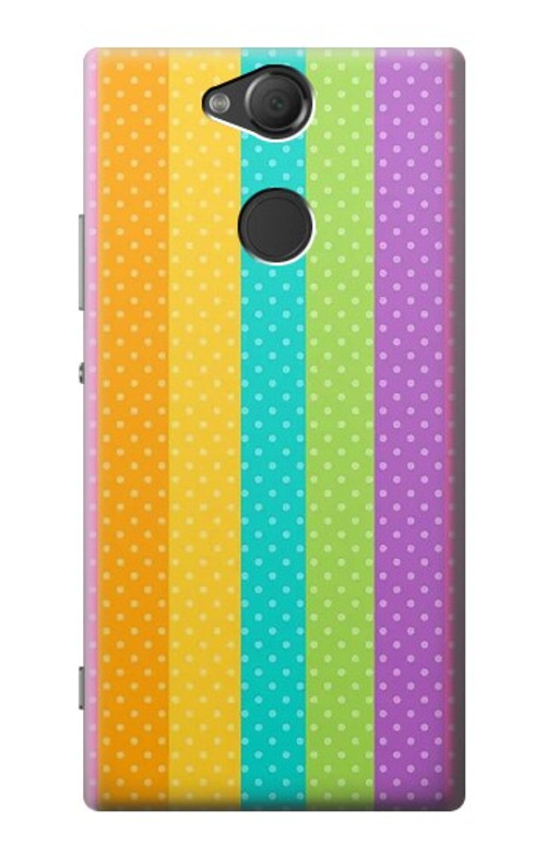 S3678 Colorful Rainbow Vertical Case Cover Custodia per Sony Xperia XA2