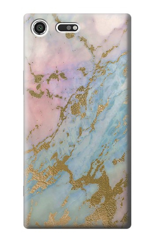 S3717 Rose Gold Blue Pastel Marble Graphic Printed Case Cover Custodia per Sony Xperia XZ Premium