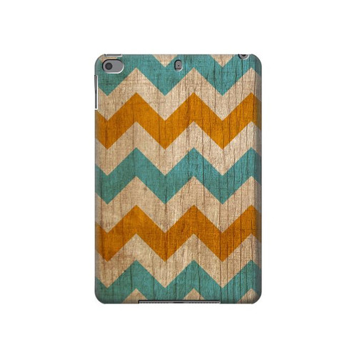 S3033 Vintage Wood Chevron Graphic Printed Case Cover Custodia per iPad mini 4, iPad mini 5, iPad mini 5 (2019)