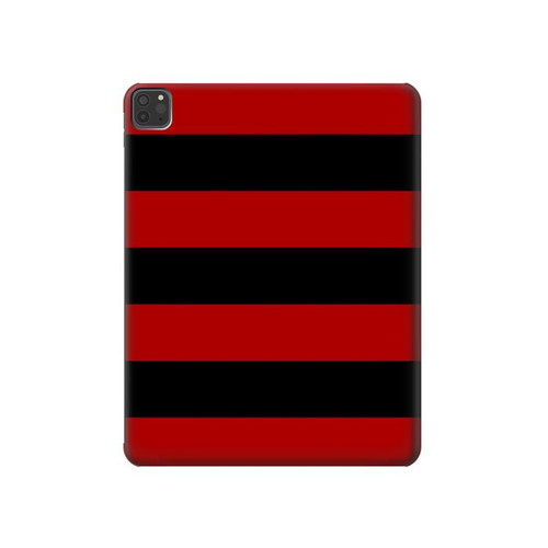 S2638 Black and Red Striped Case Cover Custodia per iPad Pro 11 (2021,2020,2018, 3rd, 2nd, 1st)