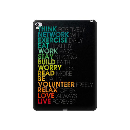 S3523 Think Positive Words Quotes Case Cover Custodia per iPad Pro 12.9 (2015,2017)