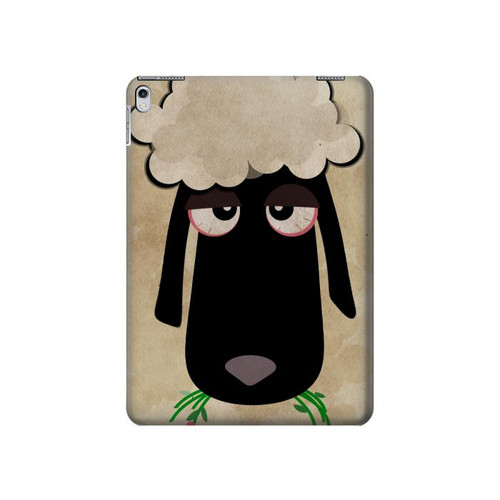 S2826 Cute Cartoon Unsleep Black Sheep Case Cover Custodia per iPad Air 2, iPad 9.7 (2017,2018), iPad 6, iPad 5