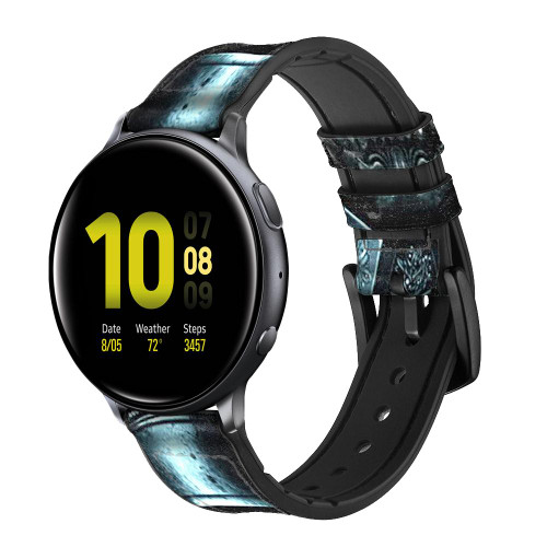 CA0095 Skull Soldier Zombie Cinturino in pelle e silicone Smartwatch per Samsung Galaxy Watch, Gear, Active